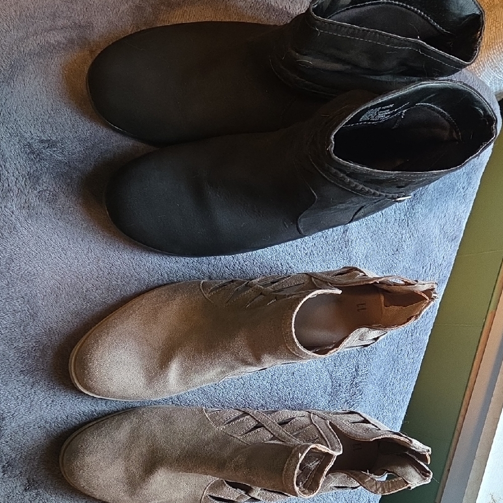 St. John's Bay Black and Brown Ankle Booties Versatile Style